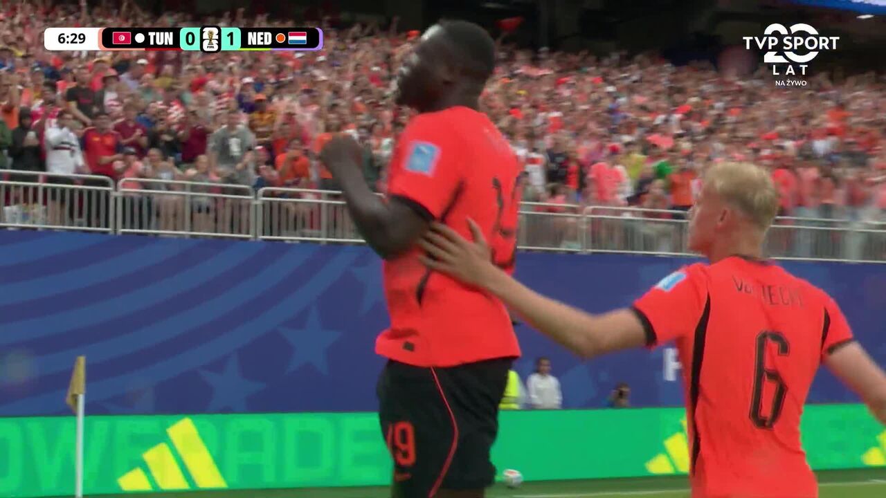 MŚ 2026: Tunezja – Holandia. Trzecie mundialowe trafienie Briana Brobbeya [GOL]